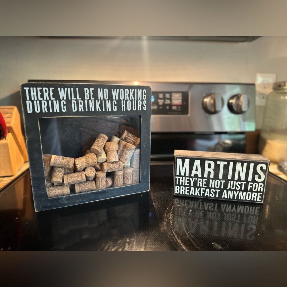 Wine Cork Holder & Martini Sign
